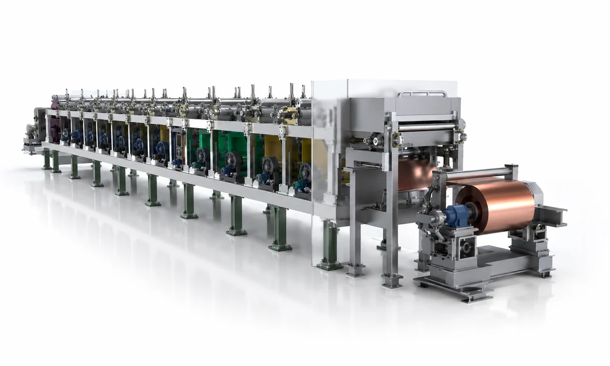Copper foil equipment realistic generated product image