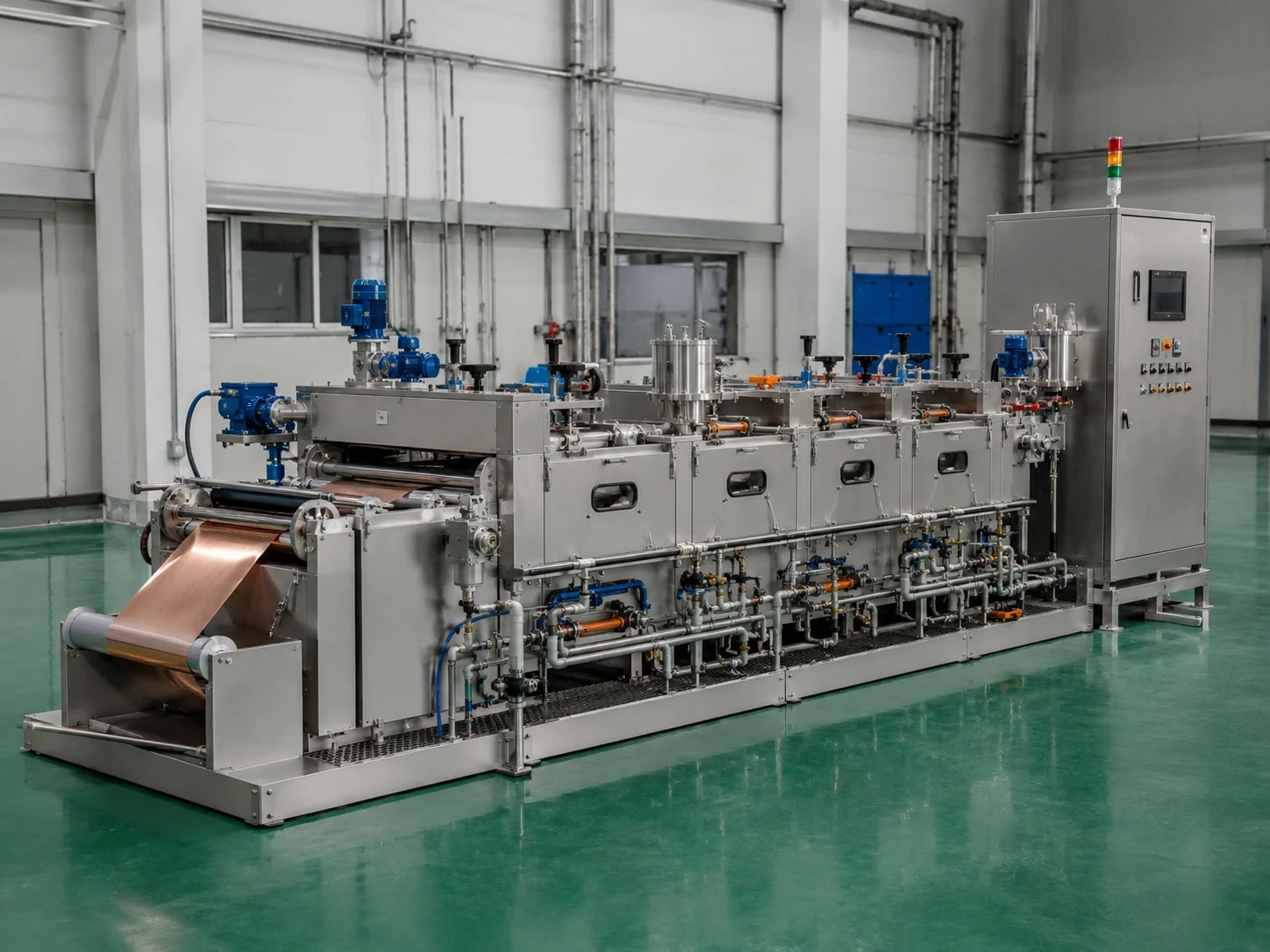 Copper foil surface treatment machine